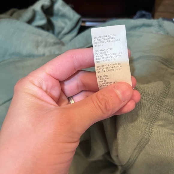 We the Free Green Oversized Tunic Dress Top Size Small wide neck - Picture 6 of 6